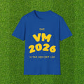 T-Shirt — VI TAR HEM DET I ÅR — SWE VM 2026 Blue & Yellow Soccer Tee